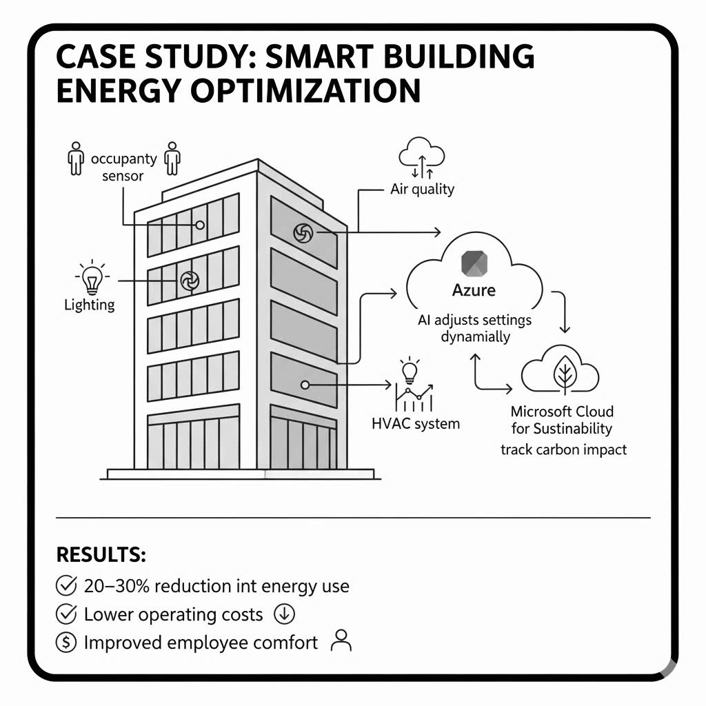 Building Sustainable IoT Solutions with Microsoft Azure case study smart building energy optimization