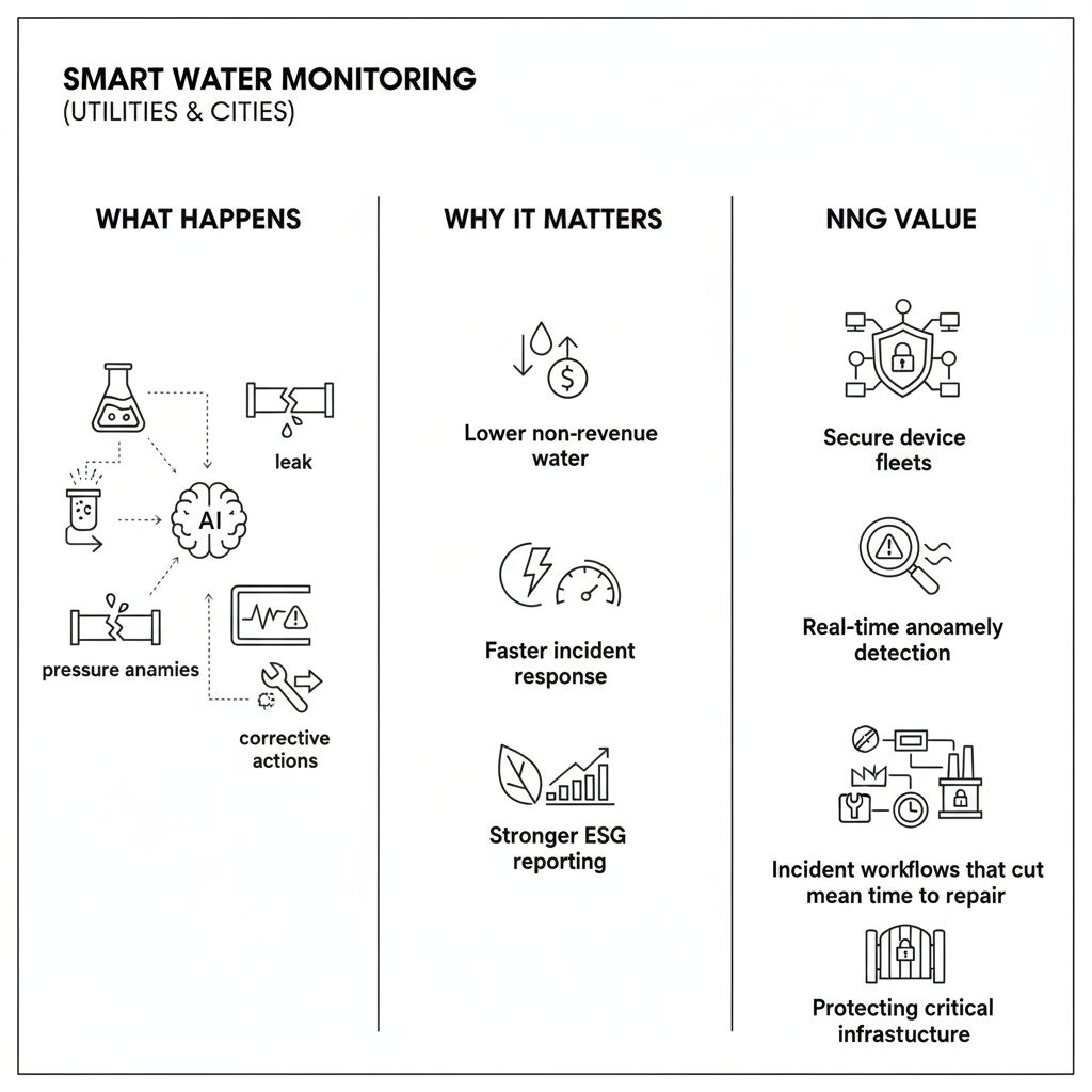 smart water monitoring (utilities & cities)